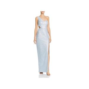 Aidan Mattox Light Blue Sequin Evening Dress